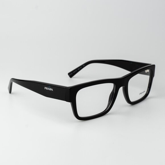 Prada Women Eyeglasses Black Rectangle Unisex PR15YV 1AB1O1 BRAND NEW - Picture 4 of 10